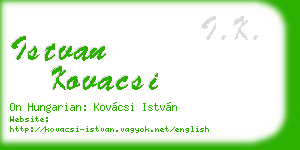 istvan kovacsi business card