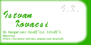 istvan kovacsi business card